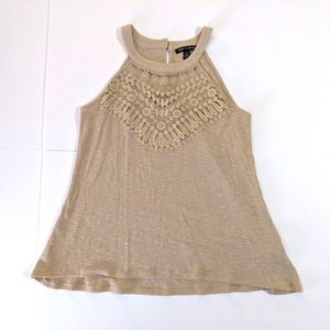 Cable & Gauge Tank Shell Crochet Detail S